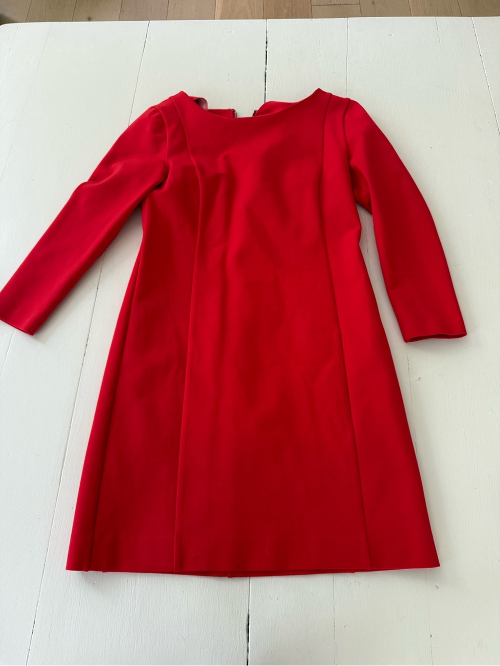 J. Crew Girls' Red Long-Sleeve A-Line Dress